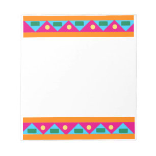 Bloc-note Motif amérindien multicolore Abstrait