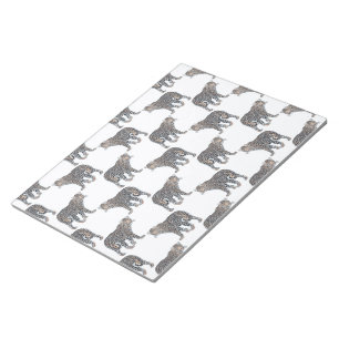 Bloc-note Motif blanc d'animal léopard simple