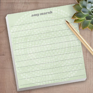 Bloc-note Motif Boho Dot moderne avec nom de script