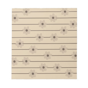 Bloc-note Motif Brown de Khaki à bande horizontale Y2K