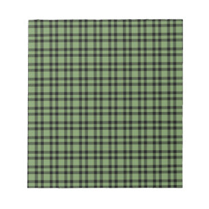 Bloc-note Motif carreaux vert noir
