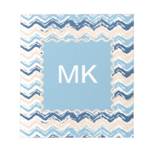 Bloc-note Motif Chevron de l'océan Pacifique