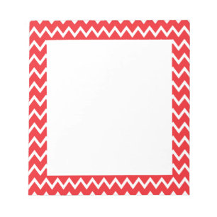 Bloc-note Motif Chevron rouge et blanc