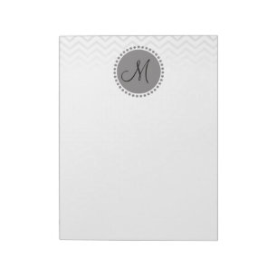 Bloc-note Motif Chevron Zigzag Mémo Monogramme