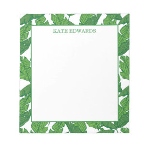 Bloc-note Motif classique à feuille de banane