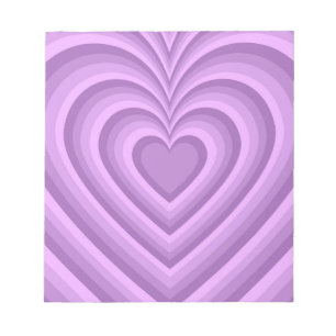 Bloc-note Motif d'amour du coeur hypnotique violet