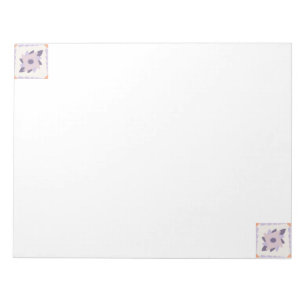 Bloc-note Motif de carreau décoratif pastel violet