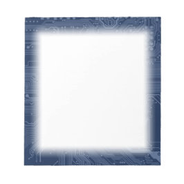 Bloc-note Motif de circuit Geek bleu