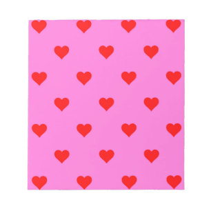 Bloc-note Motif de coeur simple violet rouge mou