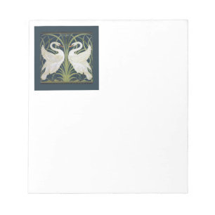 Bloc-note Motif de cygnes Art Nouveau : Impression de cygne 
