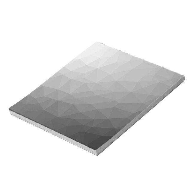 Bloc-note Motif de maillage géométrique gris (Tourné)