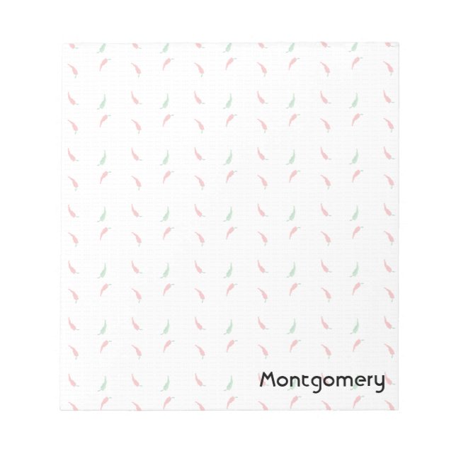 Bloc-note Motif de poivre chilien pointillé (Devant)