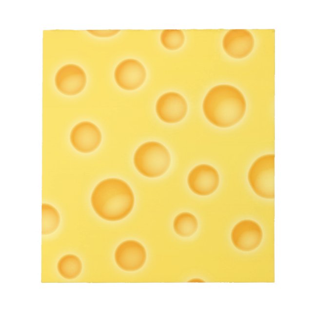 Bloc-note Motif de texture de fromage suisse (Devant)