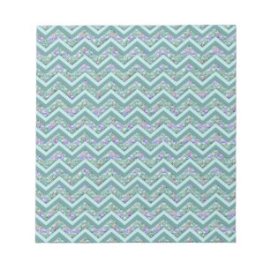 Bloc-note Motif de zigzag d'aluminium d'arc-en-ciel
