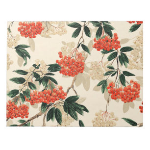 Bloc-note Motif décoratif rouge et blanc Berry