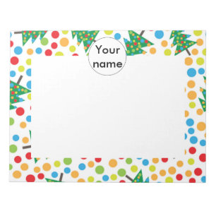 Bloc-note motif des arbres de Noël