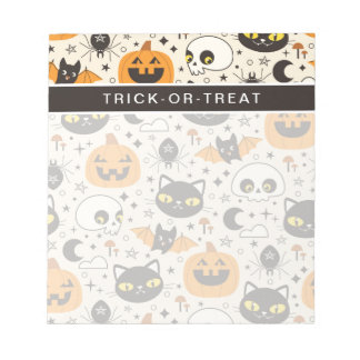 Bloc-note Motif d'Halloween rétro