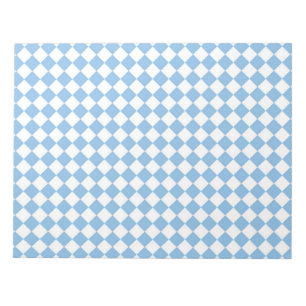 Bloc-note Motif diamant à carreaux bleu blanc