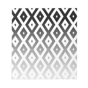 Bloc-note Motif diamant noir et blanc