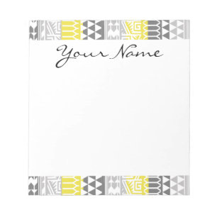 Bloc-note Motif d'impression tribal Aztec géométrique gris