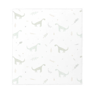 Bloc-note Motif Dinosaure Vert
