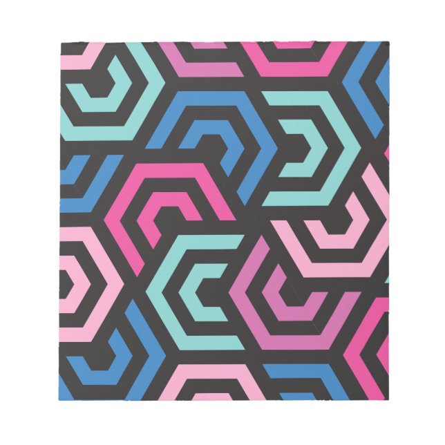 Bloc-note Motif élégant moderne - Mode Géométrique coloré (Devant)