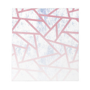 Bloc-note Motif en mosaïque rose et bleu