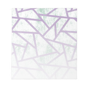 Bloc-note Motif en mosaïque vert clair et lavande