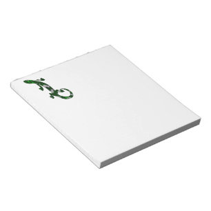 Bloc-note Motif en mosaïque verte Gecko Lizard Reptile Art