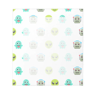 Bloc-note Motif étranger frais de visage de robot de fantô