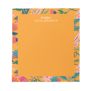 Bloc-note Motif floral tropical moderne