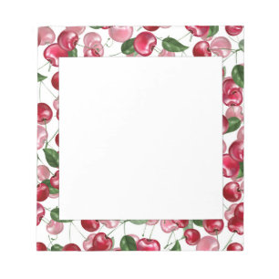 Bloc-note Motif Fruit cerise
