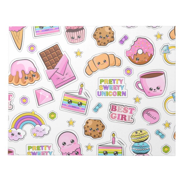 Bloc-note Motif Funny Unicorn Magique Arc-en-ciel mou (Devant)