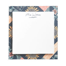 Motif géométrique floral Cadeau personnalisé ensei