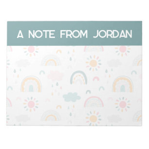 Bloc-note Motif météorologique mignon