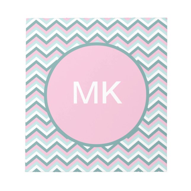 Bloc-note Motif Ocean Mist Chevron (Devant)