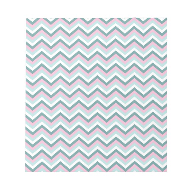 Bloc-note Motif Ocean Mist Chevron (Devant)