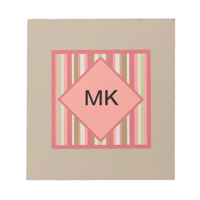 Bloc-note Motif Paprika Stripes (Devant)