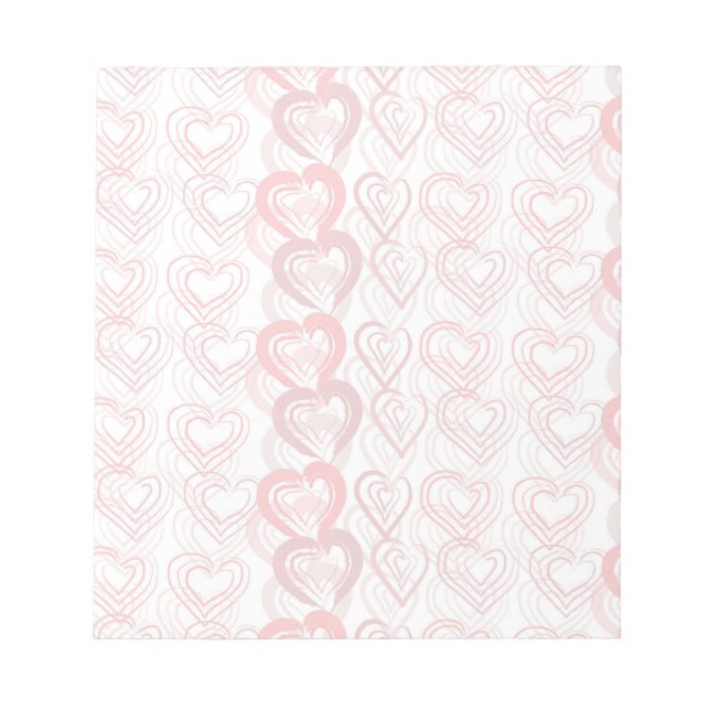 Bloc-note Motif Red Doodle Hearts (Devant)