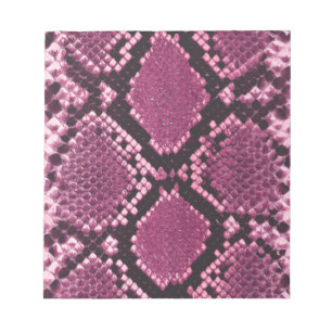 Bloc-note Motif Snakeskin rose