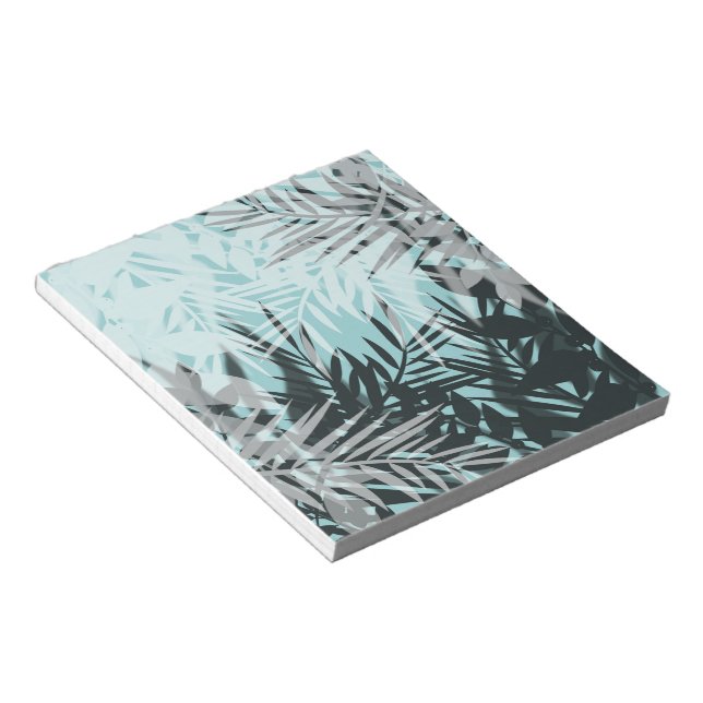 Bloc-note Motif tropical bleu clair (Incliné)