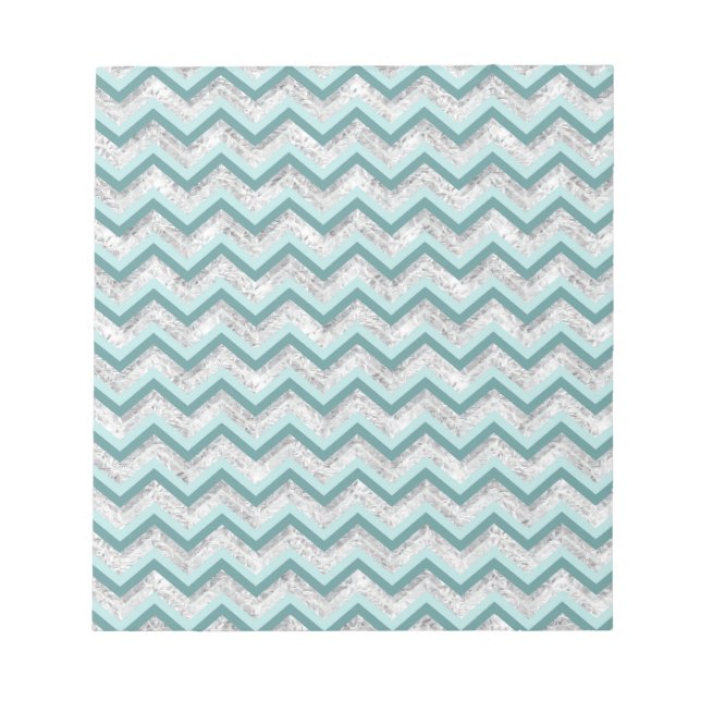 Bloc-note Motif turquoise et Crystal Zigzag (Devant)