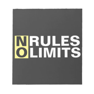 Bloc-note Motivation Pas De Règles Pas De Limites