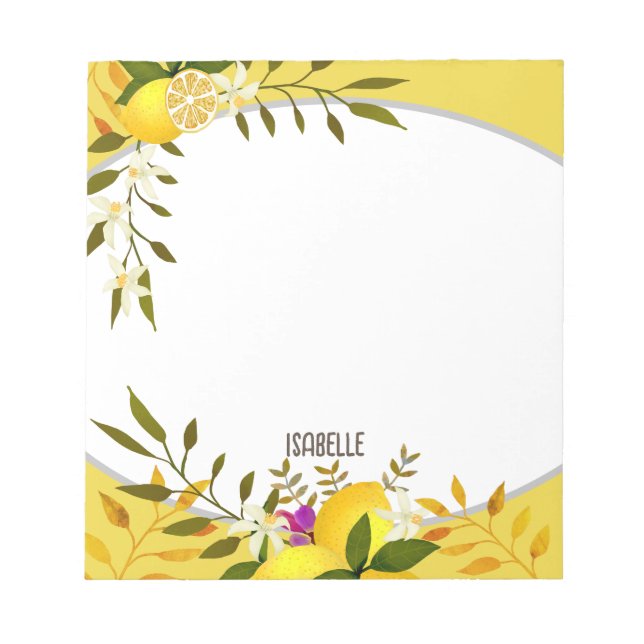 Bloc-note Moutarde de citron (Devant)