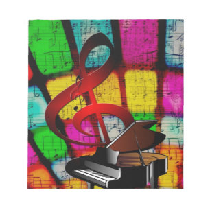 Bloc-note Music Piano Keys Notes Enseignant Destiny Instrume