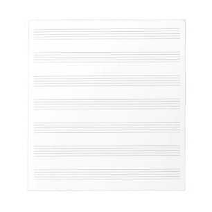 Bloc-note Musique en feuille blanche 7 tiges