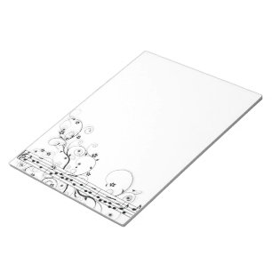 Bloc-note Musique fleurie