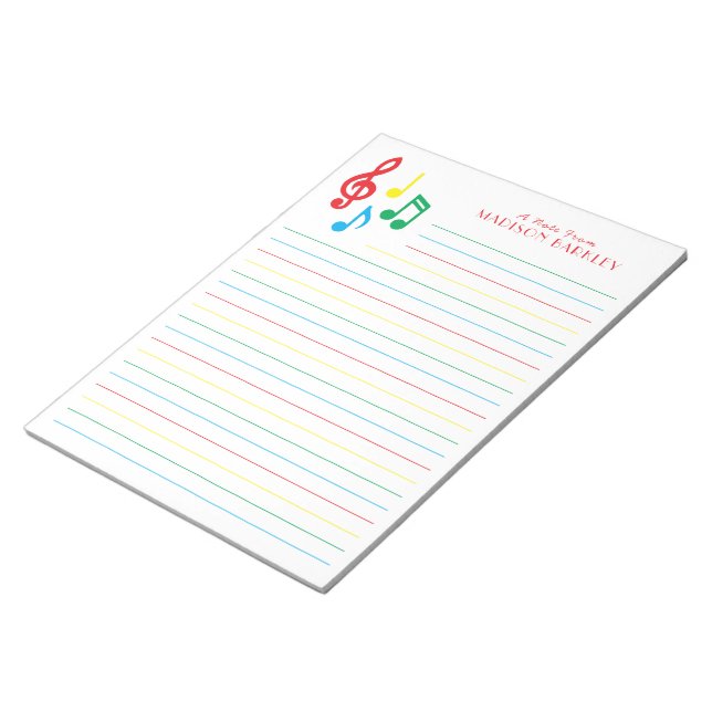 Bloc-note Musique Note Professeur de musicien (Incliné)