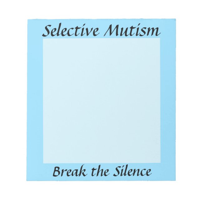 Bloc-note Mutisme Sélectif Briser le Silence (Devant)