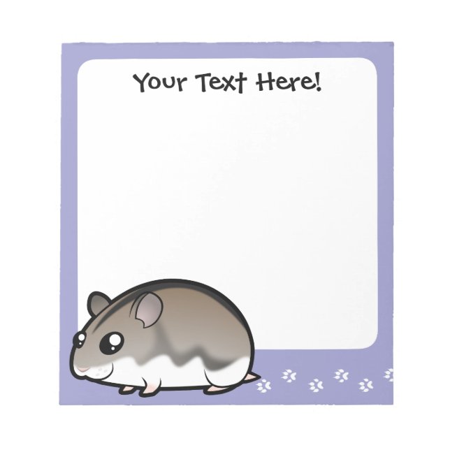 Bloc-note Nain de dessin animé Hamster (Devant)